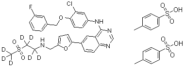 拉帕替尼-d<sub>7</sub>二对甲苯磺酸盐分子结构 (CAS 1009307-24-7)
