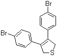 3,4-二(4-溴苯基)-2,5-二氢噻吩分子结构 (CAS 100990-01-0)