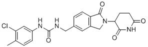 N-(3-氯-4-甲基苯基)-N'-[[2-(2,6-二氧代-3-哌啶基)-2,3-二氢-1-氧代-1H-异吲哚-5-基]甲基]-脲分子结构 (CAS 1010100-07-8)