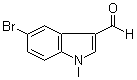 5-溴-1-甲基吲哚-3-甲醛分子结构 (CAS 10102-94-0)