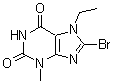8-溴-7-乙基-3,7-二氢-3-甲基-1H-嘌呤-2,6-二酮分子结构 (CAS 101071-96-9)