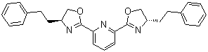 2,6-二[(4S)-4,5-二氢-4-(2-苯基乙基)-2-恶唑基]吡啶分子结构 (CAS 1012042-02-2)