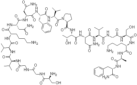 19-37-alpha-降钙素基因相关肽 (人类还原型)分子结构 (CAS 101233-12-9)
