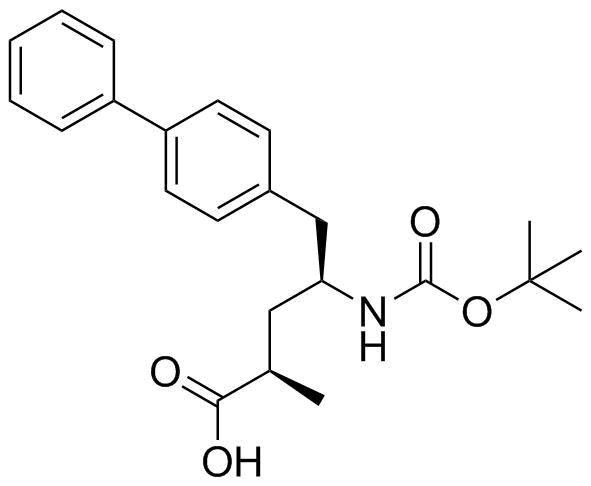 (2R,4S)-5-(联苯-4-基)-4-[(叔丁氧羰基)氨基]-2-甲基戊酸分子结构 (CAS 1012341-50-2)