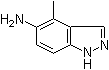 4-甲基-1H-吲唑-5-胺分子结构 (CAS 101257-89-0)