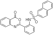 N-[2-(4-氧代-4H-3,1-苯丙恶嗪-2-基)苯基]-2-萘磺酰胺分子结构 (CAS 10128-55-9)