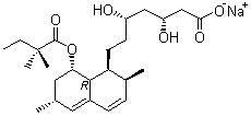 辛伐他汀钠盐分子结构 (CAS 101314-97-0)