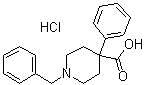 4-苯基-1-苄基-4-哌啶羧酸盐酸盐分子结构 (CAS 1013330-27-2)