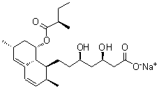 表洛伐他汀羟基酸钠盐分子结构 (CAS 101400-30-0)