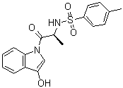 (S)-1-[2-[[(4-Methylphenyl)sulfonyl]amino]-1-oxopropyl]-1H-indol-3-ol molecular structure (CAS 101506-88-1)