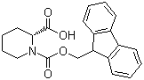 (R)-N-Fmoc-哌啶-2-甲酸分子结构 (CAS 101555-63-9)