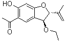 (-)-1-[(2R*,3S*)-3-乙氧基-2,3-二氢-6-羟基-2-(1-甲基乙烯基)-1-苯并呋喃-5-基]乙酮分子结构 (CAS 1015698-14-2)