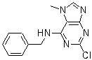 2-氯-6-苄基氨基-7-甲基嘌呤分子结构 (CAS 101622-52-0)