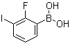 2-氟-3-碘苯硼酸分子结构 (CAS 1016231-39-2)