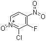 2-氯-3-氟-4-硝基吡啶 N-氧化物分子结构 (CAS 101664-56-6)