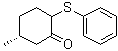(5R)-5-甲基-2-(苯硫基)环己酮分子结构 (CAS 101693-93-0)