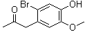 1-(2-Bromo-4-hydroxy-5-methoxyphenyl)-2-propanone molecular structure (CAS 1017083-10-1)