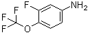 3-氟-4-(三氟甲氧基)苯胺分子结构 (CAS 1017779-69-9)