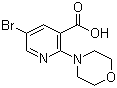 5-溴-2-(4-吗啉基)烟酸分子结构 (CAS 1017783-03-7)