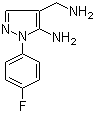 5-氨基-1-(4-氟苯基)-1H-吡唑-4-甲胺分子结构 (CAS 1017785-26-0)