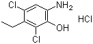 2,4-二氯-3-乙基-6-氨基苯酚盐酸盐分子结构 (CAS 101819-99-2)
