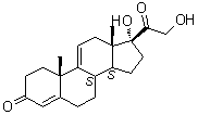 17,21-二羟基孕甾-4,9(11)-二烯-3,20-二酮分子结构 (CAS 10184-70-0)