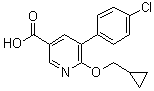 5-(4-氯苯基)-6-(环丙基甲氧基)-3-吡啶羧酸分子结构 (CAS 1018782-76-7)