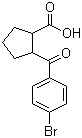 2-(4-Bromobenzoyl)cyclopentanecarboxylic acid molecular structure (CAS 1019115-10-6)