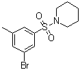 structure of CAS# 1020252-95-2, 1-[(3-Bromo-5-methylphenyl)sulfonyl]piperidine