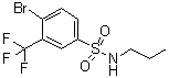4-溴-N-丙基-3-(三氟甲基)苯磺酰胺分子结构 (CAS 1020253-00-2)
