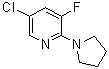 5-氯-3-氟-2-(1-吡咯烷基)吡啶分子结构 (CAS 1020253-18-2)