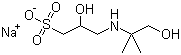 3-((1,1-二甲基-2-羟基乙基)氨基)-2-羟基丙磺酸钠分子结构 (CAS 102029-60-7)