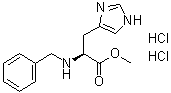 N-苄基-L-组氨酸甲酯二盐酸盐分子结构 (CAS 102029-99-2)