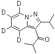 2-甲基-1-[2-异丙基吡唑并[1,5-a]吡啶-3-基-4,5,6,7-d<sub>4</sub>]-1-丙酮分子结构 (CAS 102064-45-9)