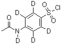 4-(乙酰氨基-d)-苯-2,3,5,6-d<sub>4</sub>-磺酰氯分子结构 (CAS 1020718-84-6)