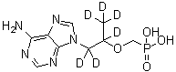 P-[[1-[(6-氨基-9H-嘌呤-9-基)甲基-d<sub>2</sub>]乙氧基-1,2,2,2-d<sub>4</sub>]甲基]膦酸分子结构 (CAS 1020719-94-1)