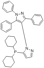 5-(dicyclohexylphosphino)-1',3',5'-triphenyl-1,4'-Bi-1H-pyrazole molecular structure (CAS 1021176-69-1)