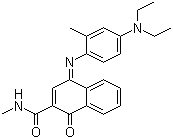 4-[[4-(Diethylamino)-2-methylphenyl]imino]-1,4-dihydro-N-methyl-1-oxo-2-naphthalenecarboxamide molecular structure (CAS 102187-53-1)