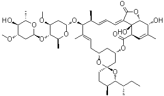 5-O-去甲基-22,23-二氢-28-氧代阿维菌素 A1a分子结构 (CAS 102190-55-6)
