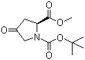 N-Boc-4-氧代-L-脯氨酸甲酯分子结构 (CAS 102195-80-2)