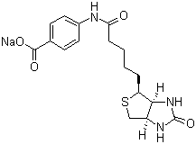 Biotin 4-amidobenzoic acid sodium salt molecular structure (CAS 102418-74-6)