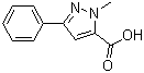 2-Methyl-5-phenyl-2H-pyrazole-3-carboxylic acid molecular structure (CAS 10250-64-3)