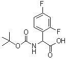 alpha-[[(1,1-Dimethylethoxy)carbonyl]amino]-2,4-difluorobenzeneacetic acid molecular structure (CAS 1025496-16-5)