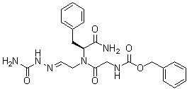 N-[(Phenylmethoxy)carbonyl]glycyl-N-[2-[(aminocarbonyl)hydrazono]ethyl]-L-phenylalaninamide molecular structure (CAS 102579-47-5)