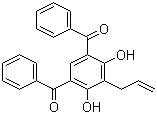 2-烯丙基-4,6-二苯甲酰基间苯二酚分子结构 (CAS 102593-74-8)