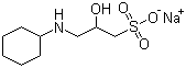3-Cyclohexylamino-2-hydroxypropanesulfonic acid sodium salt molecular structure (CAS 102601-34-3)