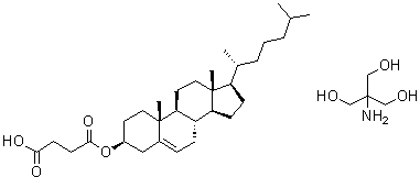 Cholesterol hemisuccinate TRIS salt molecular structure (CAS 102601-49-0)