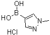 B-(1-Methyl-1H-pyrazol-4-yl)boronic acid hydrochloride (1:1) molecular structure (CAS 1026796-02-0)
