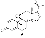 (6alpha,9beta,11beta)-9,11-环氧-6-氟孕甾-1,4,16-三烯-3,20-二酮分子结构 (CAS 1027011-64-8)