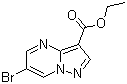 6-Bromopyrazolo[1,5-a]pyrimidine-3-carboxylic acid ethyl ester molecular structure (CAS 1027511-41-6)